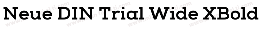 Neue DIN Trial Wide XBold字体转换